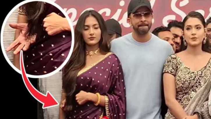 নায়িকার কোমড়ে হাত রেখে, সমালোচনার মুখে শাকিব খান