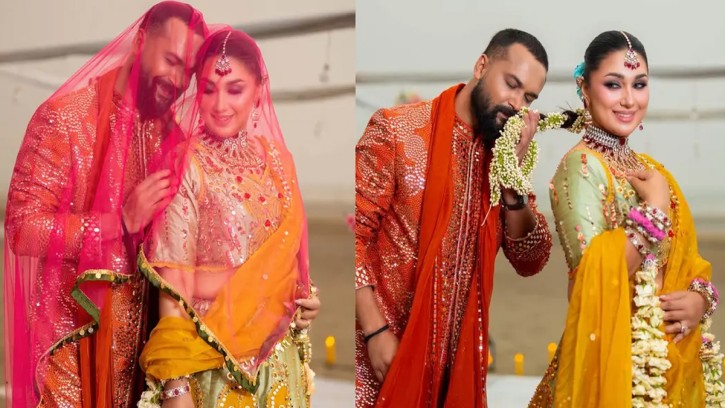 বিয়ের সাজে প্রশংসা পাচ্ছেন অপু বিশ্বাস-আদর আজাদ