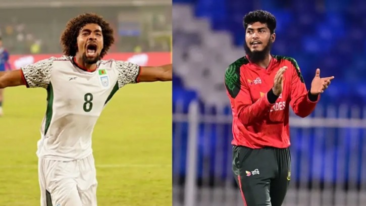 দেশে বর্ষসেরা ফুটবলার হামজা, ক্রিকেটার রিশাদ