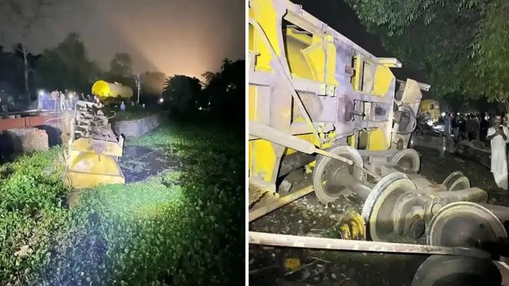 তেলবাহী ট্রেন লাইনচ্যুত, সিলেটের সঙ্গে সারাদেশের রেল যোগাযোগ বন্ধ