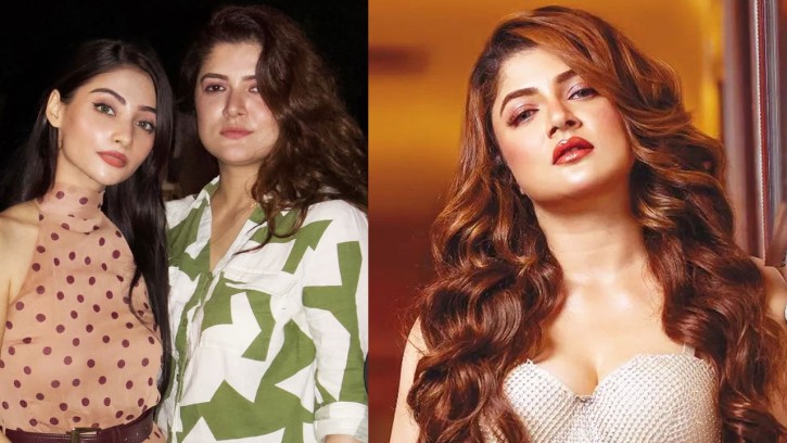 কাছাকাছি বয়সের হবু পুত্রবধূকে আদরে ভাসালেন শ্রাবন্তী